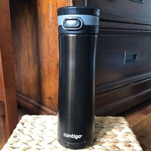 Contigo black flip top stainless steel water bottle